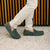 Owen Mens Fleece Lined Moccasin Hard Sole - Olive Main